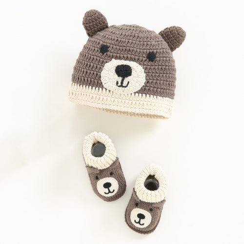 Bear Hat and Booties Set